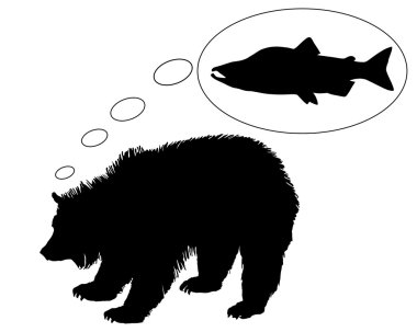 Grizzly bear diet clipart