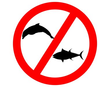 yasak işareti ton balığı yunus balıkçı