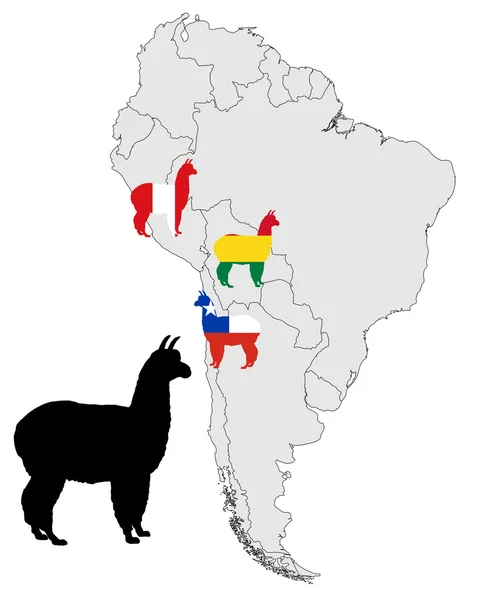Mapa de la gama Alpaca — Foto de Stock