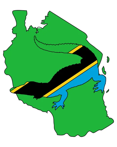 Krokodil Tanzánia — Stock Fotó