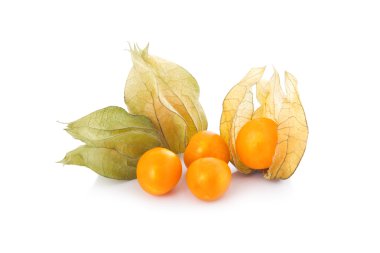 Cape gooseberry (physalis) isolated on white background clipart