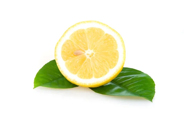 Lemon Kuning Masak Terisolasi Latar Belakang Putih — Stok Foto