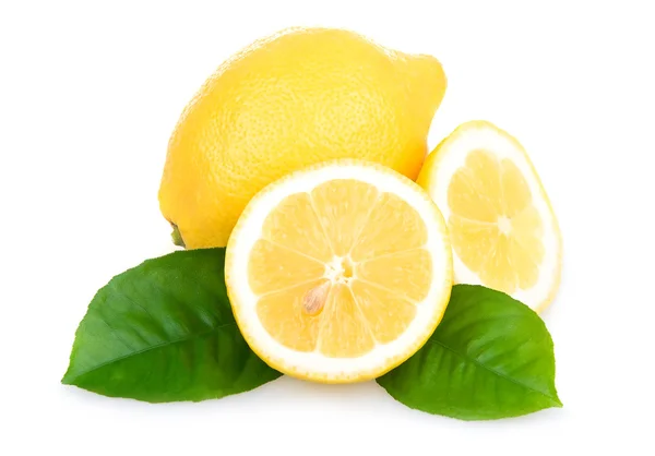 Olgun sarı limon izole — Stok fotoğraf