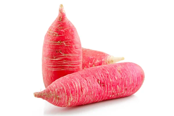 Ripe Red Radish Vegetable Isolated on White — Stock Photo, Image