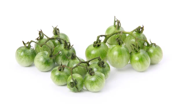Green ripe tomatoes vegetable isolated — Stock Photo, Image