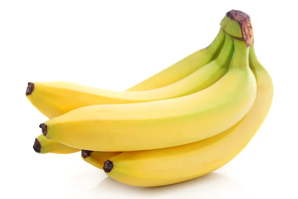 Куча спелых банановых фруктов изолированы — стоковое фото