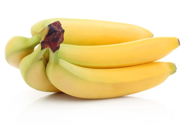 Bunch Ripe Banana Fruits Isolated White Background — Stock Photo, Image