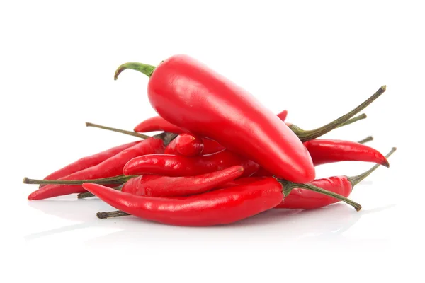 Red chili pepper vegetables isolated — Stock Photo, Image