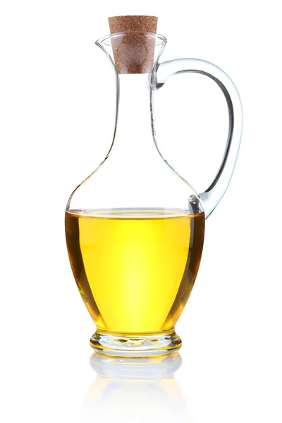 Botella de aceite de oliva aislado en blanco — Foto de Stock