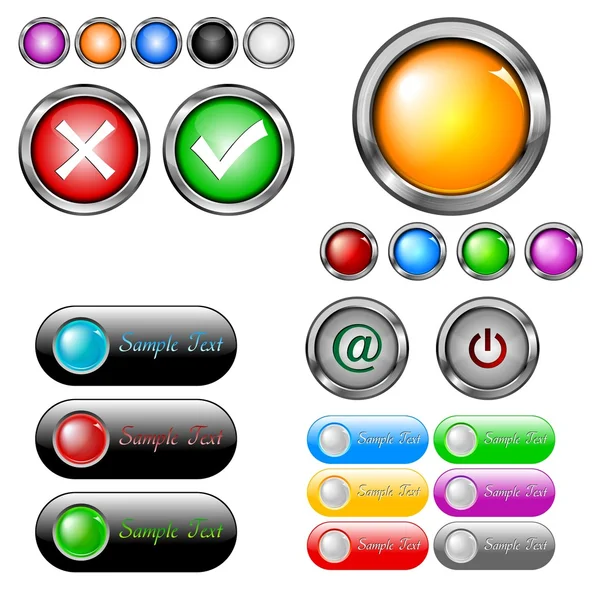 Round buttons 3d Stock Vectors, Royalty Free Round buttons 3d ...