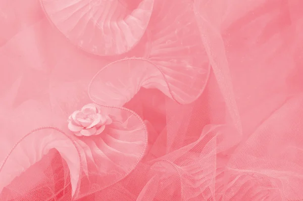 Pink rose tulle — Stock Photo, Image