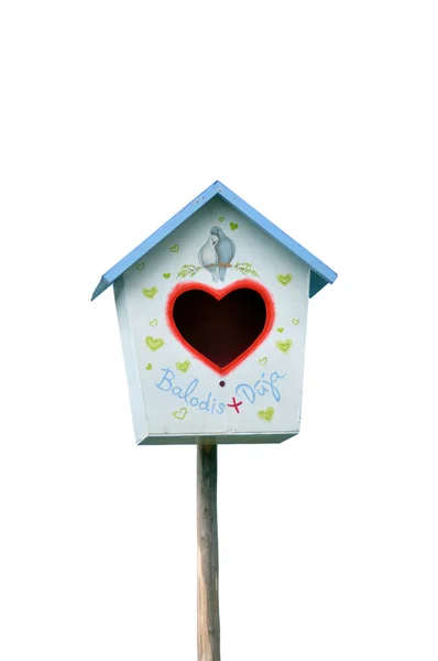 Ptačí dům srdce — Stock fotografie