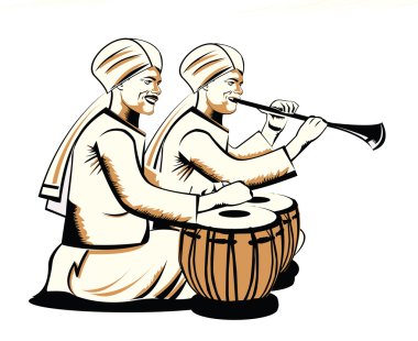 Indian performer clipart
