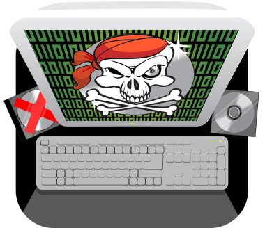 Software piracy clipart