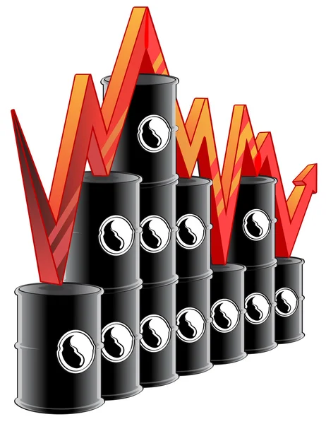 Gráfico do preço do petróleo — Fotografia de Stock