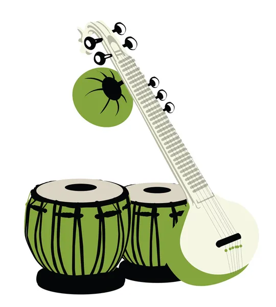 Instrumentos musicais indianos — Fotografia de Stock