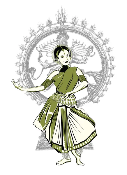 Artista de danza india — Foto de Stock