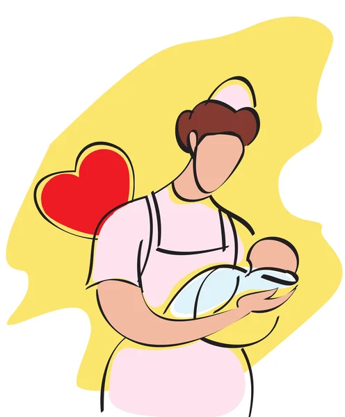 Baby nurse — Stock Photo, Image
