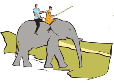 Elephant safari clipart