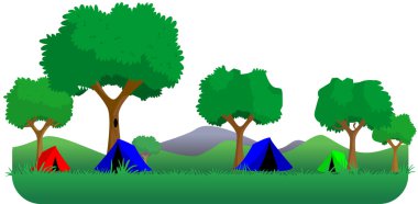 Forest camping clipart