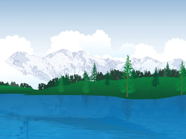 Sjön Visa landskap — Stockfoto