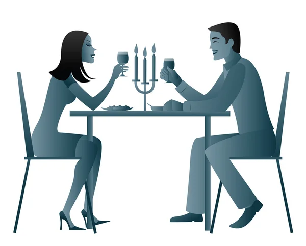 Candle light dinner — Stock Photo, Image