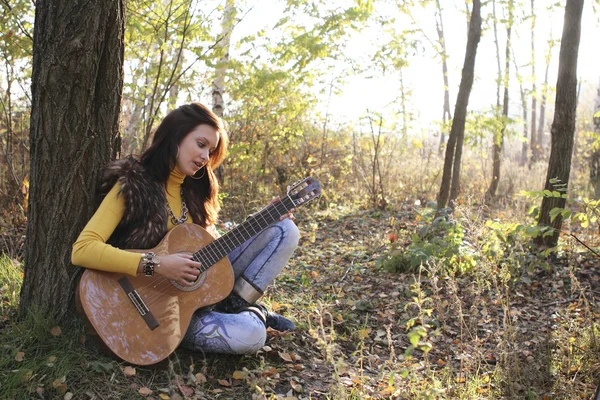 Guitarrista chica — Foto de Stock