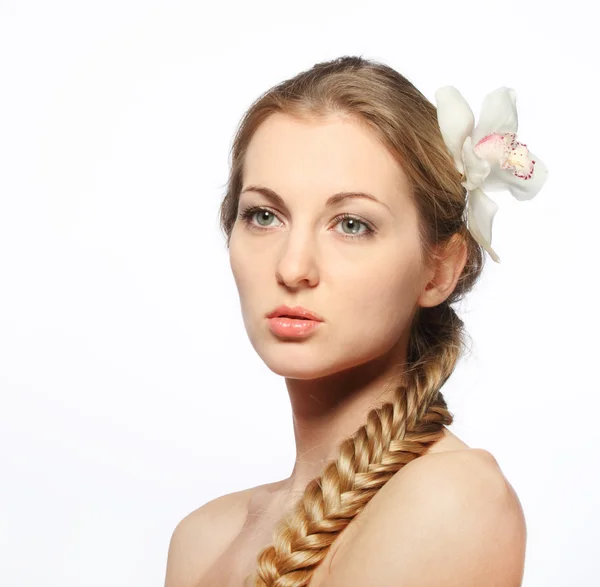 Portrét mladé Blondýnka krása — Stock fotografie