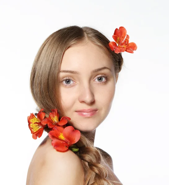 Portrét mladé Blondýnka krása — Stock fotografie