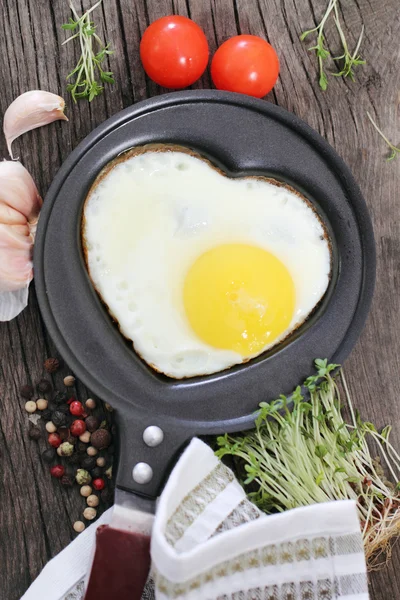 煎的鸡蛋。早餐 — 图库照片