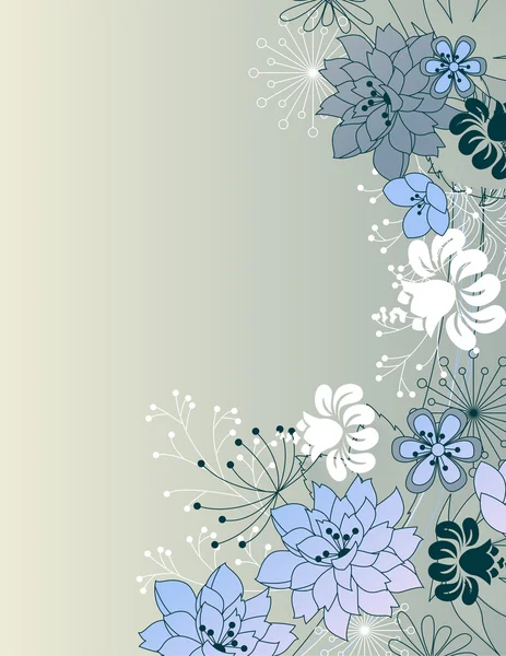 Стильный цветочный серый фон — стоковый вектор