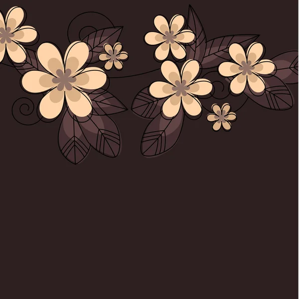 様式化された抽象的な輪郭の花 — ストックベクタ