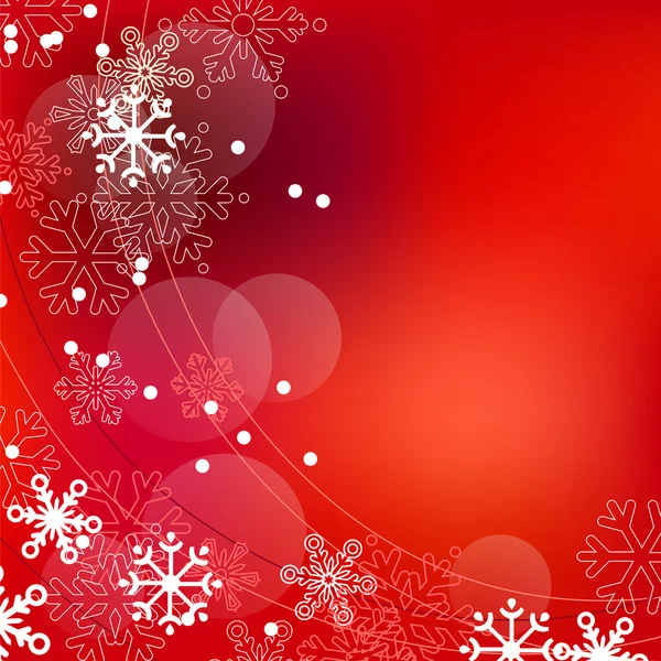 エレガントな赤い背景のクリスマス — ストックベクタ