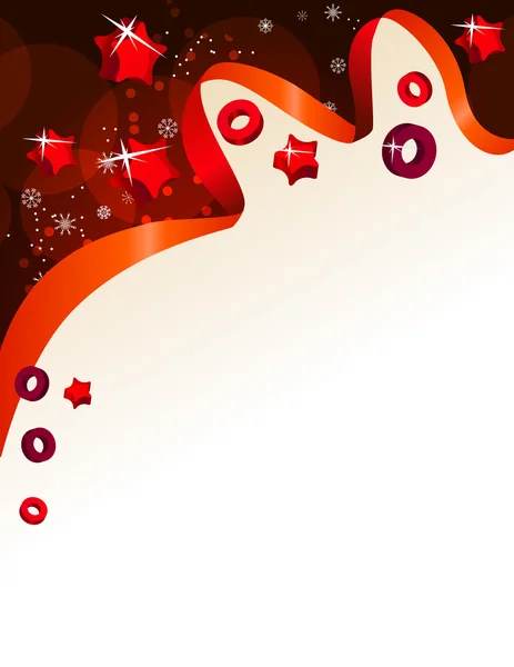 Fond de Noël avec ruban — Image vectorielle