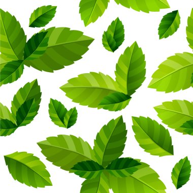 Seamless background mint leaves clipart