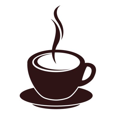 Silhouette of coffee cup clipart