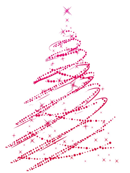 Arbre de Noël stylisé isolé — Image vectorielle