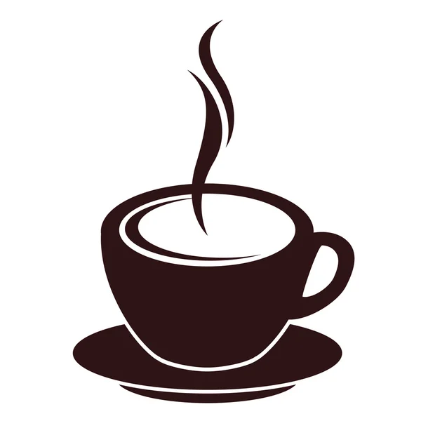 Silhouette der Kaffeetasse — Stockvektor