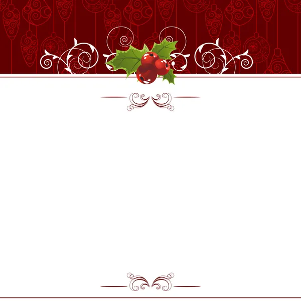 Weihnachten Hintergrund mit Stechpalme — Stockvektor