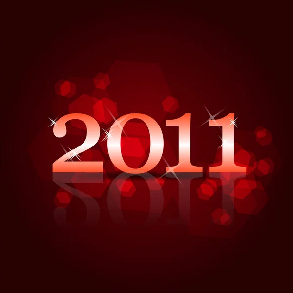 새로운 년 카드 텍스트에 대 한 장소를 가진 2011 — 스톡 벡터