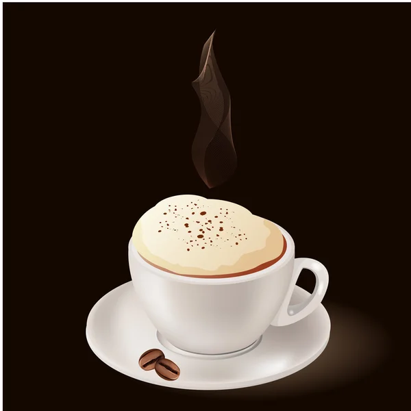 Kopje warme koffie — Stockvector