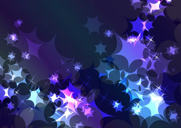 Lumineux fond bleu festif scintillant — Image vectorielle