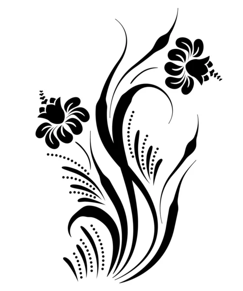 Redemoinho design floral elemento — Vetor de Stock