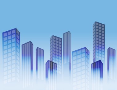 Big city background clipart