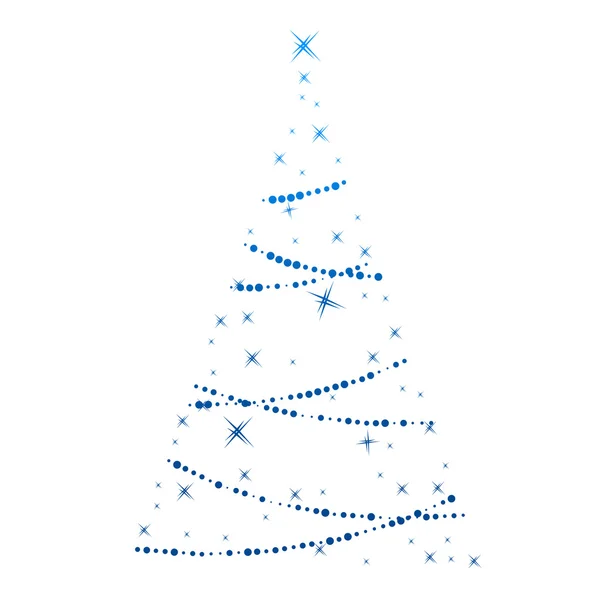 Elszigetelt stilizált karácsonyfa — Stock Vector