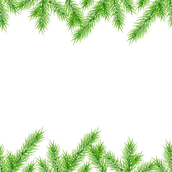 Seamless árvore de Natal ramos fundo — Vetor de Stock