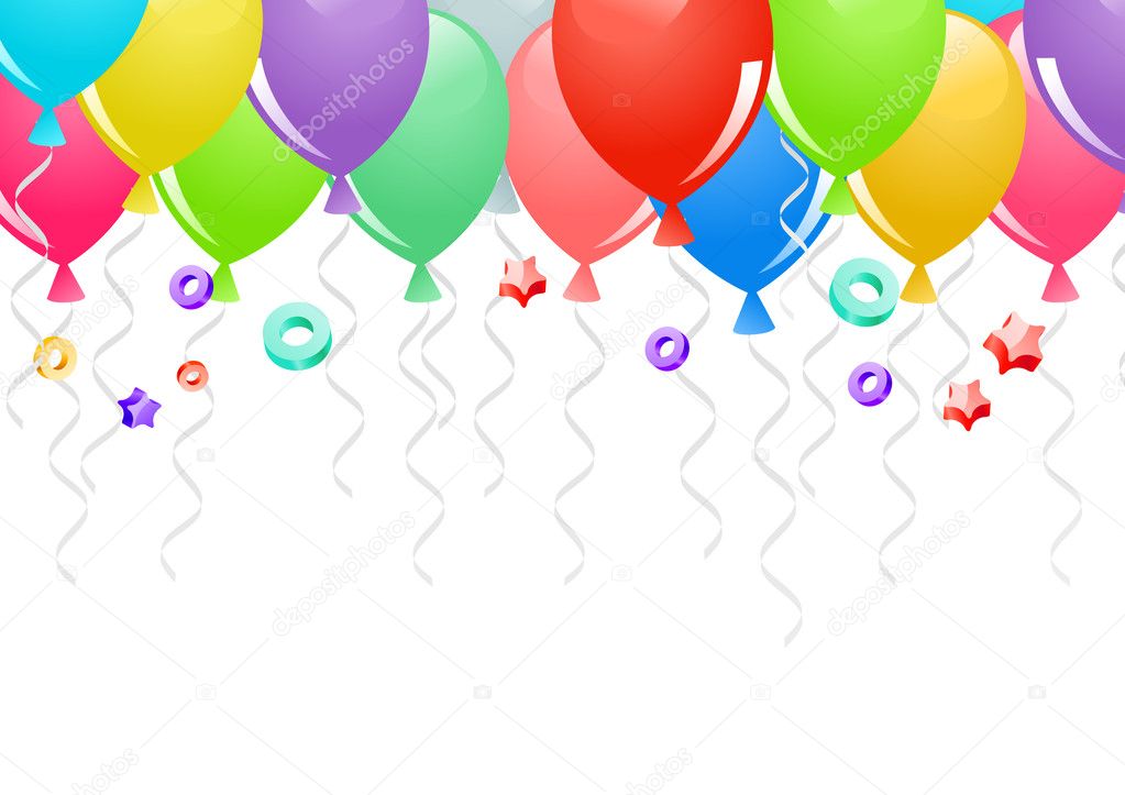 Party balloons background