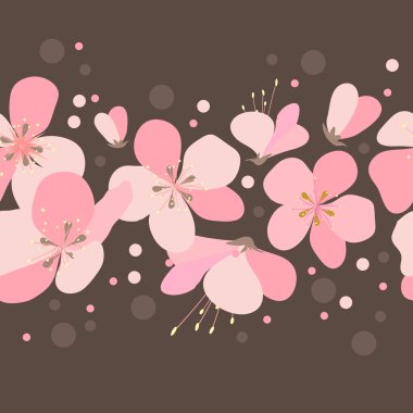 Floral seamless border clipart