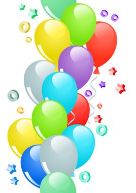 Seamless border with balloons clipart