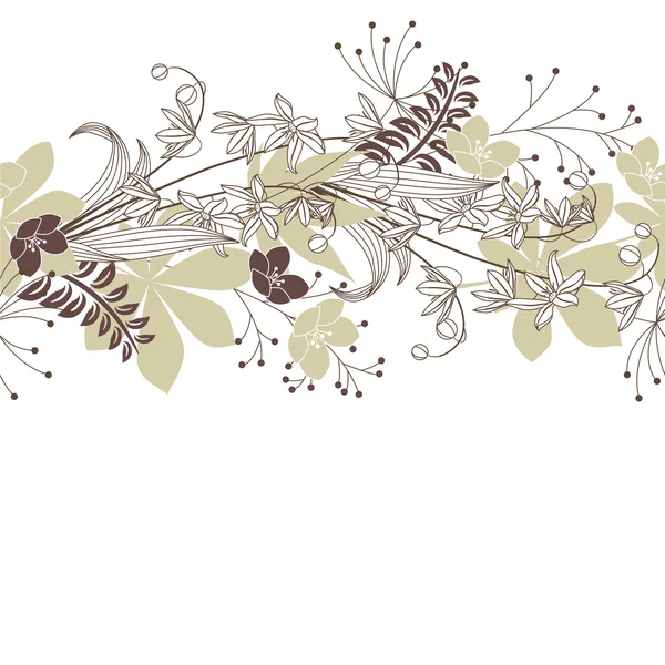 Безшовний горизонтальний квітковий пастельний візерунок — стоковий вектор